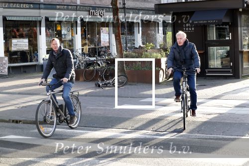 Amsterdam 9 maart 2019
Andre v Duin met partner Martin op de fiets in Amsterdam.