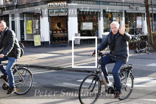 Amsterdam 9 maart 2019
Andre v Duin met partner Martin op de fiets in Amsterdam.