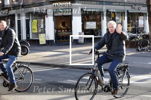 Amsterdam 9 maart 2019
Andre v Duin met partner Martin op de fiets in Amsterdam.