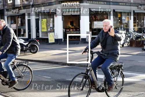 Amsterdam 9 maart 2019
Andre v Duin met partner Martin op de fiets in Amsterdam.