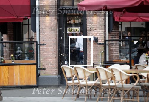 Amsterdam 8 maart 2019
Birgit Schuurman en haar nieuwe vriend Sander v Haarlem op scooter onderweg naar Cafe Carter in Amsterdam zuid.