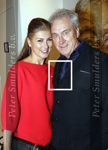 Amsterdam 12 maart 2019
Modeshow Mart Visser in zijn eigen Atelier.
Euvgenia Parakhina met man Jeroen Jorna