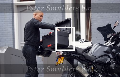 Amsterdam 8 maart 2019
Humberto Tan op zijn BMW motor.