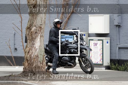 Amsterdam 8 maart 2019
Humberto Tan op zijn BMW motor.