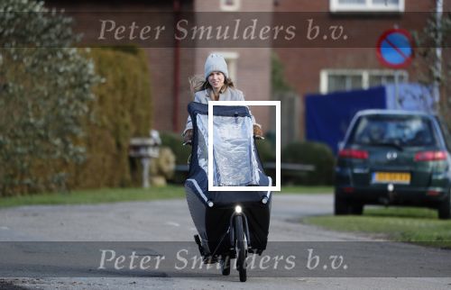 Vreeland 8 februari 2019
Inge Schrama op de bakfiets bij haar nieuwe huis in Vreeland.