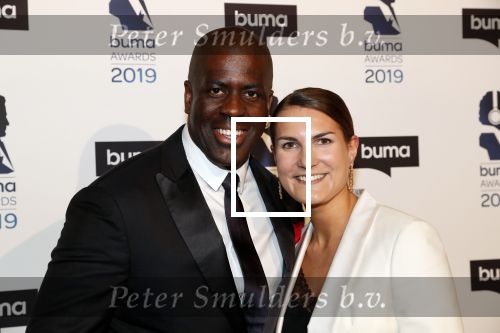 Hilversum 11 maart 2019
Uitreiking BUMA prijzen in studio 21. iris v d Ende met man Vincent