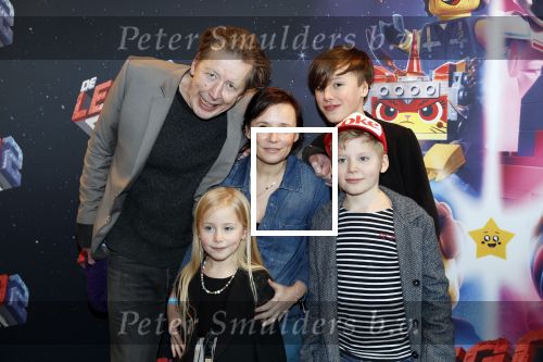 Utrecht 3 februari 2019
Premiere Lego film in de bioscoop bij de jaarbeurs. Jan Rot met vrouw en kinderen
