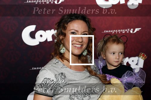 Amsterdam 10 februari 2019
Premiere Corgi in pathe arena.  Jessica Mendels met dochter IIse en dochter Eva Keesje