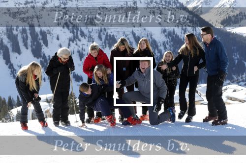 Lech 25 februari 2019
Koning Willem-Alexander, Koningin MÃ¡xima, Prinses Beatrix, Prins Constantijn, Prinses Laurentien en de prinsessen Amalia, Alexia en Ariane samen met Eloise, Leonore en Claus-Casimir tijdens de fotosessie tijdens de wintersportvakantie in Lech.