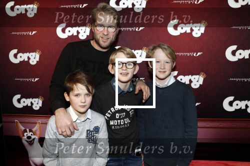 Amsterdam 10 februari 2019
Premiere Corgi in pathe arena. Leo Alkemade met zoon Mick, zoon Kars en zoon Boris