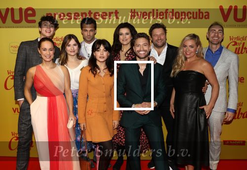 Hilversum, 11 Februari 2019 Premiere Verliefd op Cuba
Maaike Martens Jan Kooijman Johan Neijenhuis Rolf Sanchez Tjebbo Gerritsen Niek Roozen Barbara sloesen en Anouk Maa