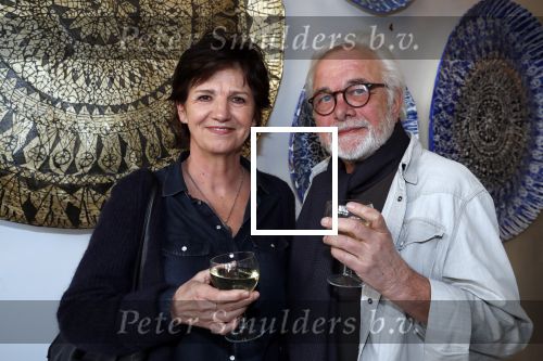 Amsterdam 9 maart 2019
Opening expositie Bert Kuizenga. Martine v Os met haar man .