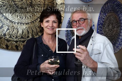 Amsterdam 9 maart 2019
Opening expositie Bert Kuizenga. Martine v Os met haar man .