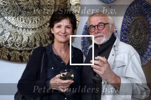 Amsterdam 9 maart 2019
Opening expositie Bert Kuizenga. Martine v Os met haar man .