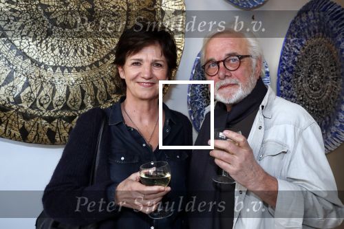 Amsterdam 9 maart 2019
Opening expositie Bert Kuizenga. Martine v Os met haar man .