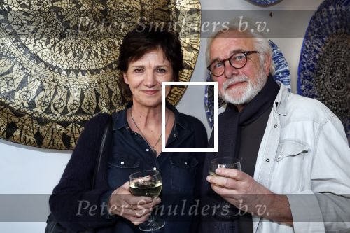 Amsterdam 9 maart 2019
Opening expositie Bert Kuizenga. Martine v Os met haar man .