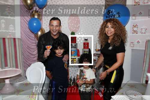 Amsterdam 2 maart 2019
Najib Amhali en zijn vrouw Miama vieren de 4e verjaardag van hun zoon Novell . Ook zoon Noah is aanwezig in Candy Castle