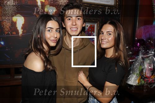 Amsterdam 14 februari 2019
Feestje voor de kluivert dog rescue foundation in het toppers cafe. Nino Wilkes met 2 vriendinnen