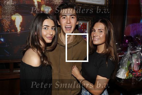 Amsterdam 14 februari 2019
Feestje voor de kluivert dog rescue foundation in het toppers cafe. Nino Wilkes met 2 vriendinnen