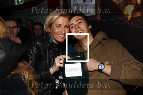 Amsterdam 14 februari 2019
Feestje voor de kluivert dog rescue foundation in het toppers cafe. Anouk Smulders met Nino Wilkes
