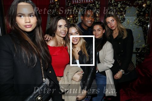 Amsterdam 14 februari 2019
Feestje voor de kluivert dog rescue foundation in het toppers cafe. Rosanna Kluivert Patrick Kluivert met vriendinnen
