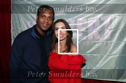 Amsterdam 14 februari 2019
Feestje voor de kluivert dog rescue foundation in het toppers cafe. Patrick en Rossana Kluivert