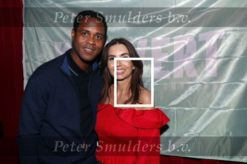 Amsterdam 14 februari 2019
Feestje voor de kluivert dog rescue foundation in het toppers cafe. Patrick en Rossana Kluivert