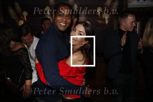 Amsterdam 14 februari 2019
Feestje voor de kluivert dog rescue foundation in het toppers cafe. Patrick en Rossana Kluivert