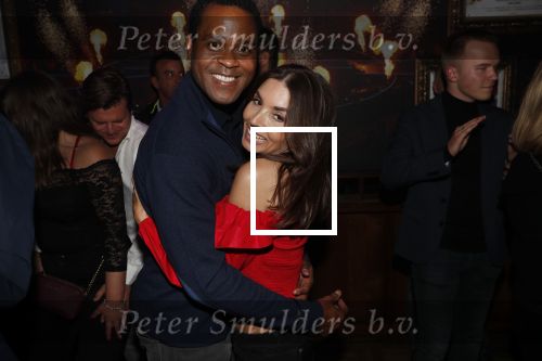 Amsterdam 14 februari 2019
Feestje voor de kluivert dog rescue foundation in het toppers cafe. Patrick en Rossana Kluivert