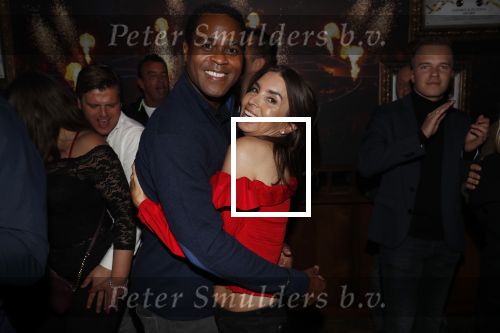 Amsterdam 14 februari 2019
Feestje voor de kluivert dog rescue foundation in het toppers cafe. Patrick en Rossana Kluivert