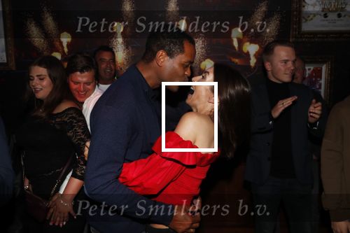 Amsterdam 14 februari 2019
Feestje voor de kluivert dog rescue foundation in het toppers cafe. Patrick en Rossana Kluivert