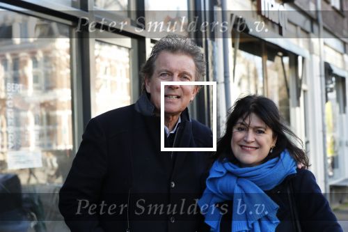 Amsterdam 9 maart 2019
Robert ten Brink en zijn vrouw Roos op de fiets in Amsterdam.