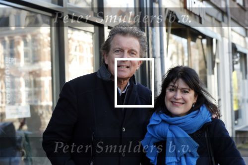 Amsterdam 9 maart 2019
Robert ten Brink en zijn vrouw Roos op de fiets in Amsterdam.