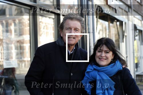 Amsterdam 9 maart 2019
Robert ten Brink en zijn vrouw Roos op de fiets in Amsterdam.