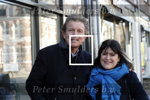Amsterdam 9 maart 2019
Robert ten Brink en zijn vrouw Roos op de fiets in Amsterdam.