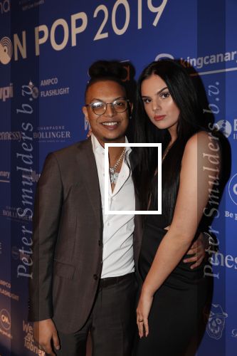 Amsterdam 11 februari 2019
Uitreiking Edisons bij de westergasfabriek. Ronnie Flex met Famke Louise