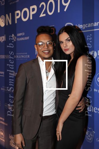Amsterdam 11 februari 2019
Uitreiking Edisons bij de westergasfabriek. Ronnie Flex met Famke Louise