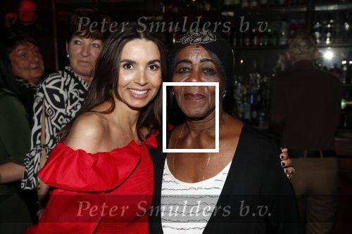Amsterdam 14 februari 2019
Feestje voor de kluivert dog rescue foundation in het toppers cafe. Rosanna Kluivert met schoonmoeder , moeder van Patrick