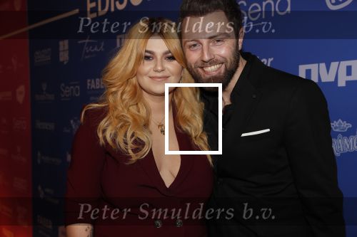 Amsterdam 11 februari 2019
Uitreiking Edisons bij de westergasfabriek. Roxeanne Hazes met vriend Erik Zwennes