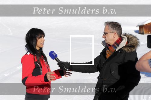 Lech 25 februari 2019
Sandra Schuurhof en Jeroen Snel bij fotomoment Koninklijke familie in Lech.