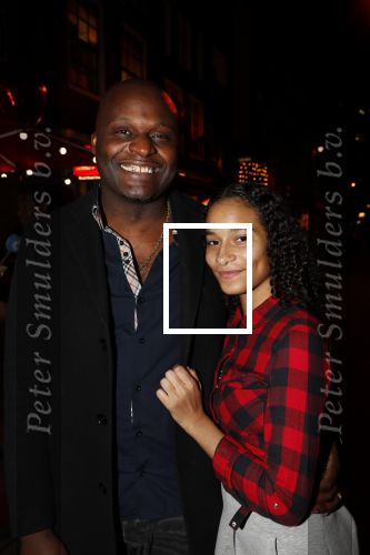 Amsterdam 14 februari 2019
Feestje voor de kluivert dog rescue foundation in het toppers cafe. Thalia met vader en moeder en haar zus.