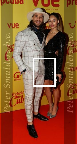 Hilversum, 11 Februari 2019 Premiere Verliefd op Cuba
juvat Westendorp en partner Kimberly Maasdamme