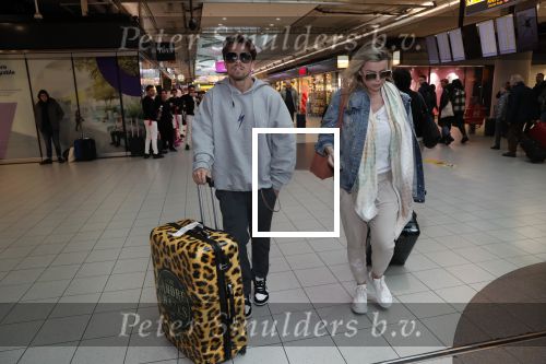 Schiphol 13 februari 2020
Bridget Maasland en Andre Hazes arriveren op schiphol nadat ze op curacao zijn geweest