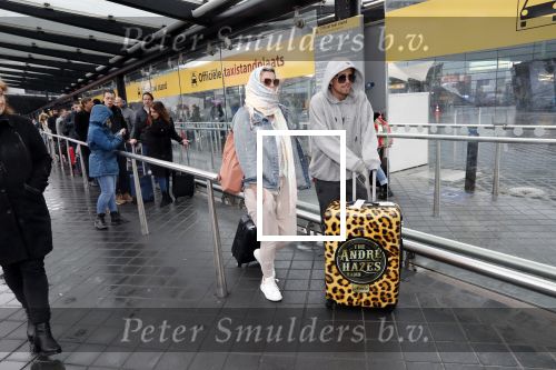 Schiphol 13 februari 2020
Bridget Maasland en Andre Hazes arriveren op schiphol nadat ze op curacao zijn geweest