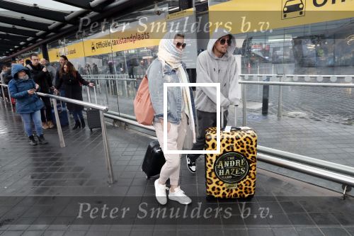 Schiphol 13 februari 2020
Bridget Maasland en Andre Hazes arriveren op schiphol nadat ze op curacao zijn geweest