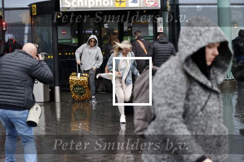 Schiphol 13 februari 2020
Bridget Maasland en Andre Hazes arriveren op schiphol nadat ze op curacao zijn geweest