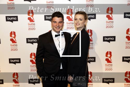 Hilversum 9 maart 2020
Uitreiking Buma awards in studio 21 op het mediapark. Davina Michelle en haar vriend Sebastiaan