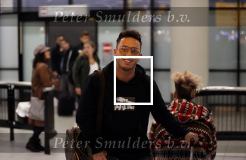 Schiphol 13 februari 2020
Bridget Maasland en Andre Hazes arriveren op schiphol nadat ze op curacao zijn geweest. Djarno Hofland