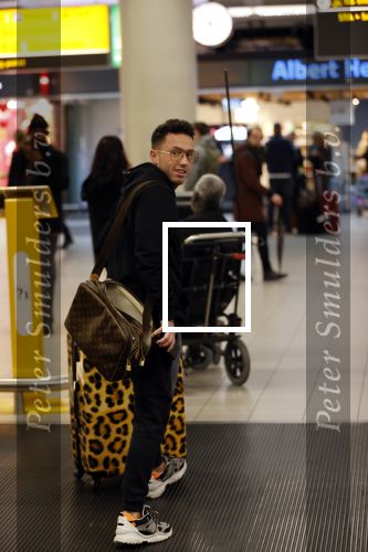 Schiphol 13 februari 2020
Bridget Maasland en Andre Hazes arriveren op schiphol nadat ze op curacao zijn geweest. Djarno Hofland