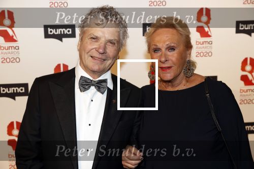 Hilversum 9 maart 2020
Uitreiking Buma awards in studio 21 op het mediapark. hans v Hemert met vriendin